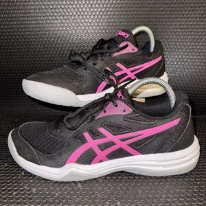 Asics Upcourt 5 Black Pink White Running Volleyball Shoes Sneakers Women’s 8.5